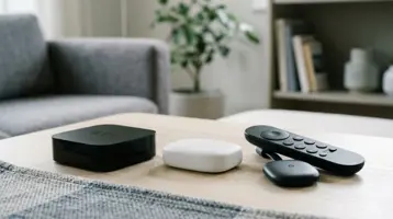 Streaming-enhet illustrert som tv-tilbehør hos TVoversikt.no