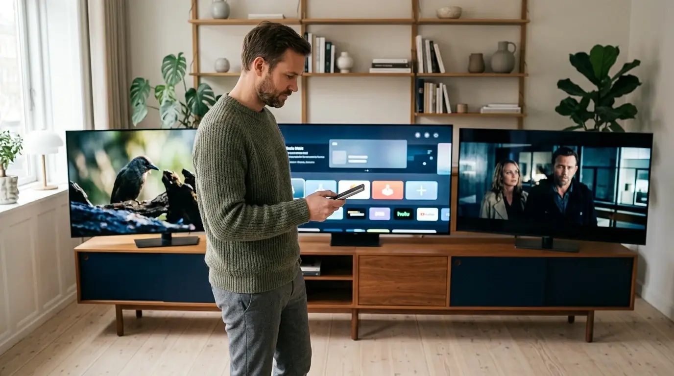 Smart-TV-plattformer illustrert som guider hos TVoversikt.no