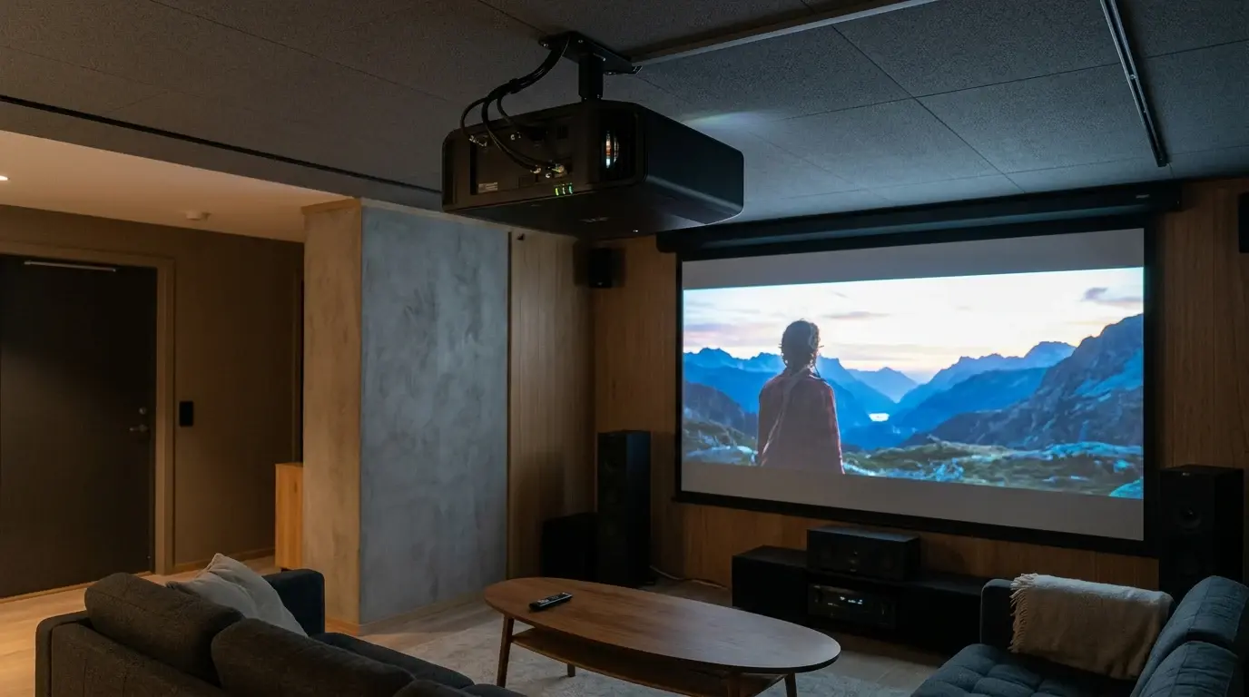Hjemmekino-projektor illustrert som projektorer hos TVoversikt.no