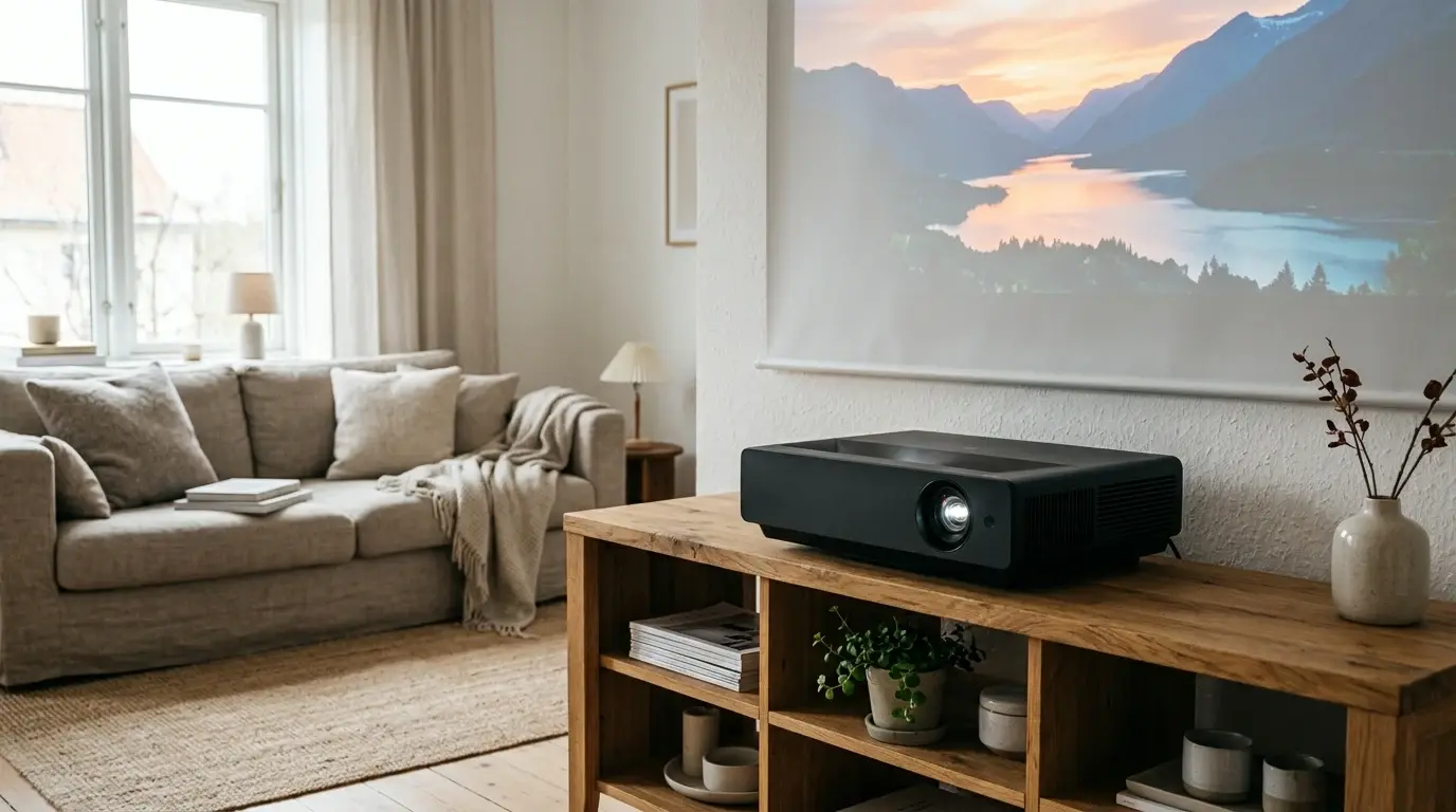 Beste projektor illustrert som projektorer hos TVoversikt.no