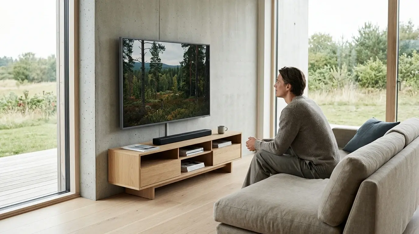 Billig TV illustrert som qled- og led-tv hos TVoversikt.no