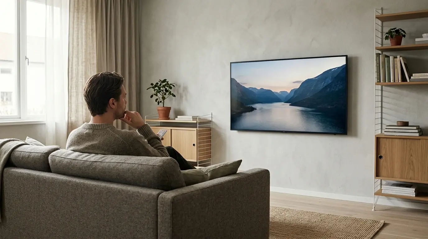 TV-størrelse illustrert som guider hos TVoversikt.no