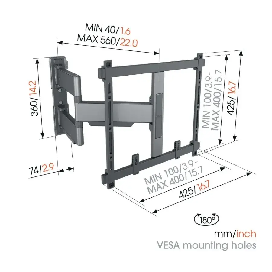 Vogel's TVM 5445 full-motion veggfeste 32-65" – produktbilde